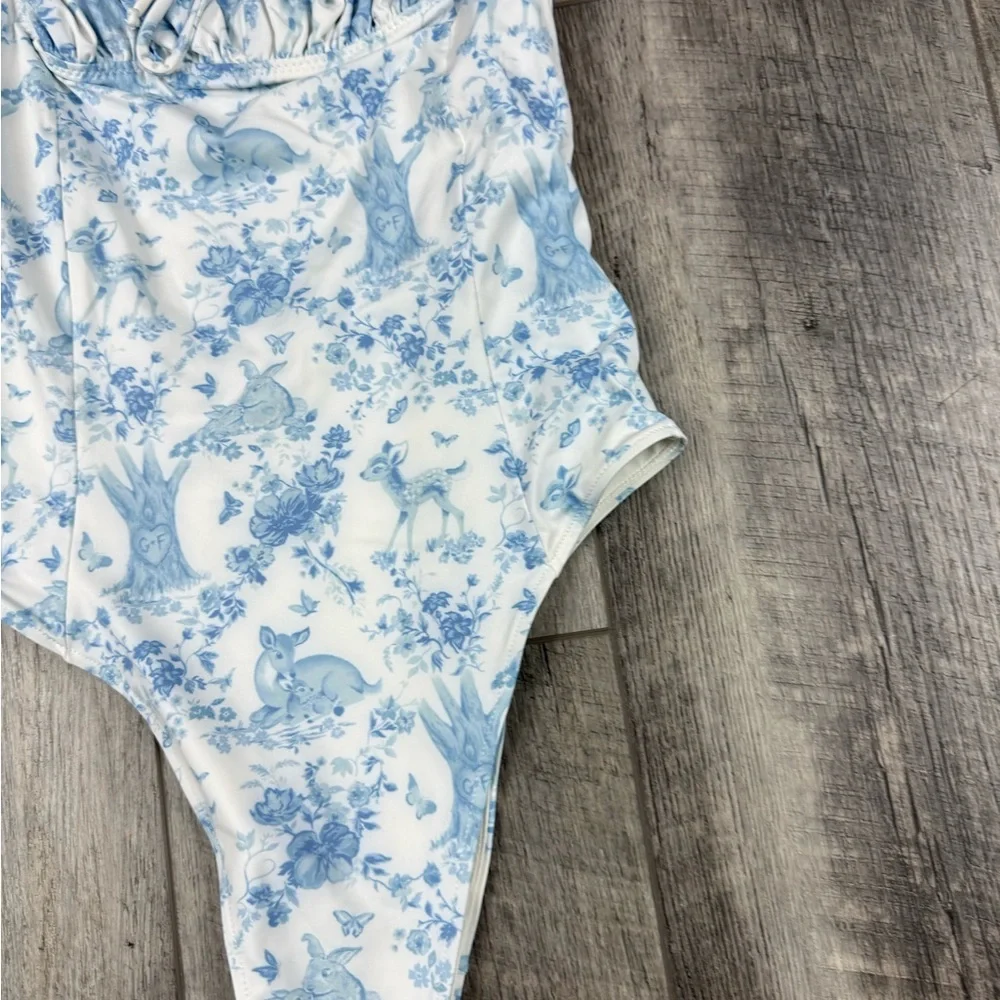 Frankies Bikinis x Gigi Blue One Piece Swimsuit